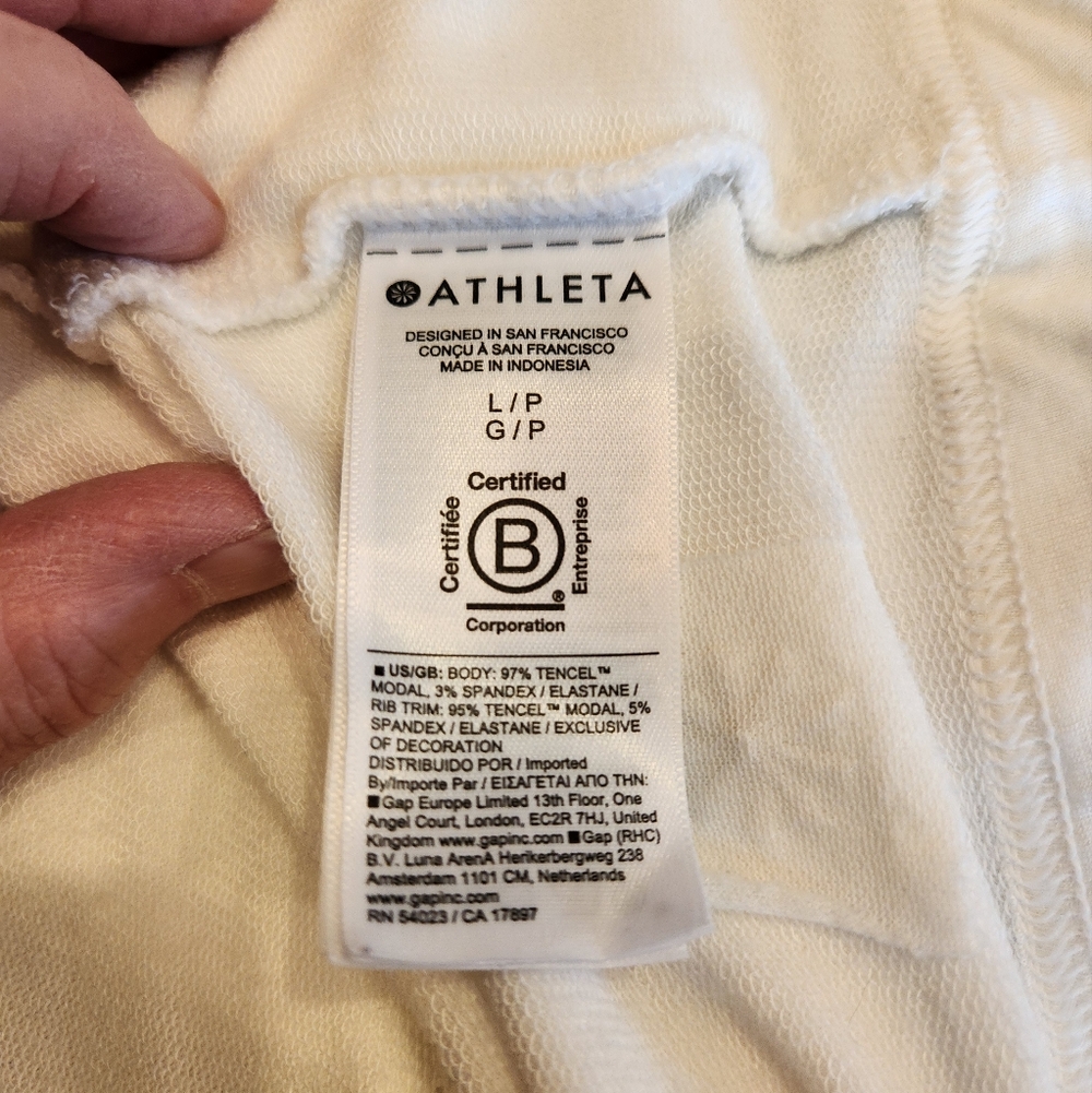 Athleta Pranayama Restore Rib Wrap Color: Bone Rib Size LP Nirvana Soft Fabric - Picture 12 of 16